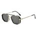 Men's Sunglasses Double Beam Metal Punk Sunglasses For Men, Women's Retro Ins Style Ink Polygonal Personality Glasses_viptrois.com
