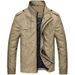 CT Spring And Autumn Korean Style Zipper Non-Hooded Youth Thin Fit Side Seam Pocket Casual Men's Jacket Coat_viptrois.com