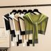 Women's Clothing Black And White Spring And Autumn Knitted Net Celebrity Shawl Female Outer Wear Air Conditioned Room Shoulder Guard False Collar_viptrois.com