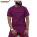 Men's clothing African printed batik cotton men's casual set_viptrois.com