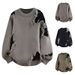 "Men's Distressed Knit Sweater – Ripped & Frayed Edge Design, Color Block Pullover, Oversized Winter Casual Wear"_viptrois.com
