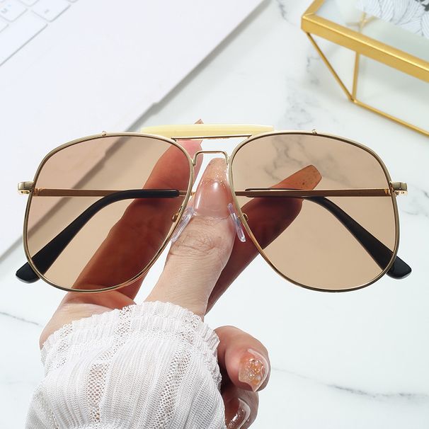 Men's Sunglasses Women's Toad Mirror Metal Large Frame Sunglasses New Sunglasses Ins Internet Celebrity Same Style Sunglasses_viptrois.com