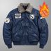 Men's Clothing Autumn And Winter Thick Jacket Large Size Stand Collar Thickened Warm Cotton Coat Detachable Collar Flight Jacket Outer Jacket_viptrois.com