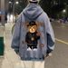 Fleece Hoodie - Oversized Pullover With Print, Warm Winter Wear (Black/White/Gray/Pink/Green/Blue, M-5XL)_viptrois.com