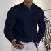 Men's Clothing New Men's V Neck Long Sleeved T Shirt Top Breathable Casual_viptrois.com