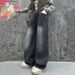Children's Pants Girls Jeans Children's Fashionable Pants Middle And Large Children Girls All Match Straight Pants Trendy Foreign Trade_viptrois.com