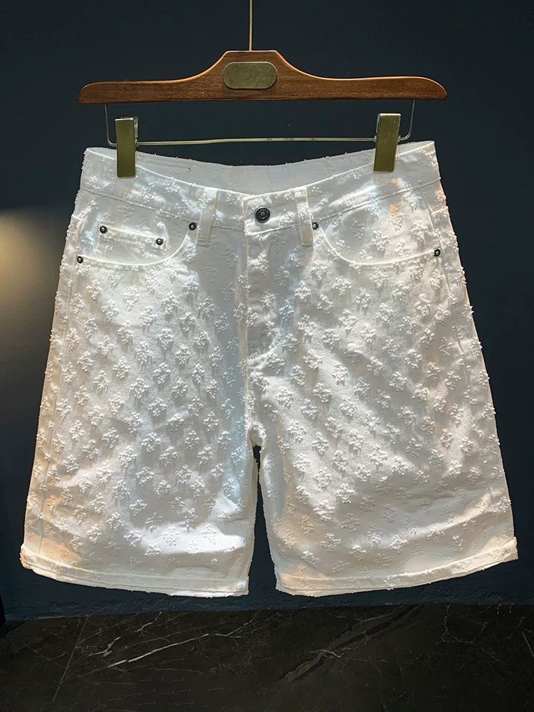 Men's Clothing Denim Shorts Men's Summer Thin Breathable Straight Pants Versatile Washed Casual Shorts_viptrois.com