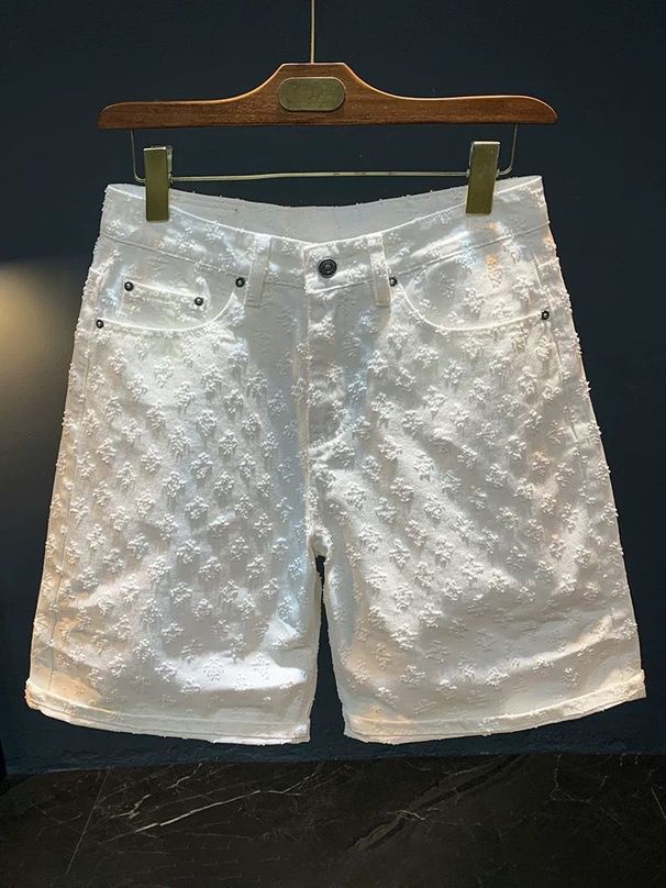 Men's Clothing Denim Shorts Men's Summer Thin Breathable Straight Pants Versatile Washed Casual Shorts_viptrois.com