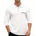 Men's Clothing Stand Collar Base Layer Golf Shirt Long Sleeve Casual Top - Breathable & Comfortable Polyester Blend For Sports & Daily Wear_viptrois.com