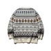 Yidao Vintage 25 Autumn Winter New National Trend Ethnic Style Jacquard Design Casual Loose Unisex Pullover Sweater_viptrois.com