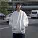 Pure 500g American Heavyweight Crew Neck Sweatshirt For Men, Autumn And Winter Fleece Lined New Trendy City Boy Solid Color_viptrois.com