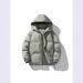Pure Winter New Down Jacket Men, Loose Casual Hooded Puffer Jacket, Thickened Warm Cotton Coat For Men_viptrois.com
