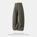 Men's Clothing Side Split Stitching Scimitar Casual Pants Men's Autumn New Trendy Brand Loose Retro Texture Pleated Trousers_viptrois.com