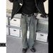 2024 Slim Fit Independent American Style Paris Washed Firecracker Festival Bootcut Micro Flared Jeans Long Pants_viptrois.com