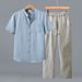 Men's Clothing Premium Tencel Linen Suit For Men Plus Size Loose Fit Casual Versatile Spring Summer Breathable Thin_viptrois.com
