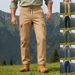 Men's Retro Tactical Khaki Workwear Sports Trousers Spring Autumn Outdoor Commuting Loose Fit American Style_viptrois.com