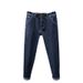 Spring And Summer New Trendy Brand Jeans Men's Elastic Washed Korean Version Slim-fit Denim Trousers Men's Simple Thin Jeans_viptrois.com