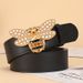 VOOTHOSTU Vintage Designer Belts Men Women Genuine Leather Bee Buckle Waist Dress Strap Belt for Jeans F0064_viptrois.com
