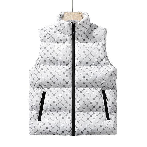 New Fashion Trend Vest Cotton Jacket Men's Bread Clothing Thickened Warm Zipper Pocket_viptrois.com