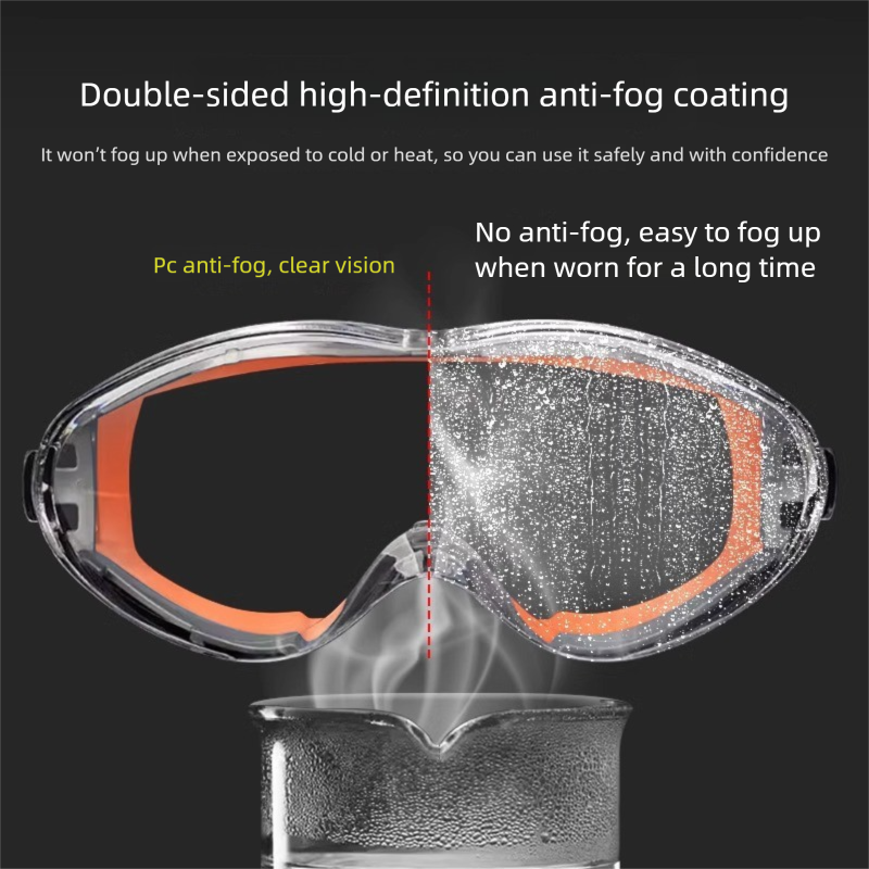 Multifunctional Protective Silicone Rafting Goggles Labor Protection Anti-Splash HD Anti-Fog Cycling Glasses_viptrois.com