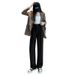 Premium Straight-Leg Trousers For Women – High Waist Wide-Leg Office Pants With Flowy Drape & Anti-Wrinkle Polyester (Summer Collection)_viptrois.com
