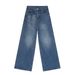 Men's Clothing Washed Jeans Men's Handsome Loose Washed Straight Wide Leg Mopping Pants_viptrois.com