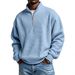 2026 Autumn And Winter New European And American Popular Men's Pullover Zipper Sports Long-sleeved Top Loose Casual Sweater Men's Clothing_viptrois.com
