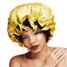 Double layer satin hair care cap confinement beauty extra large round hat chemotherapy cap sleeping cap_viptrois.com