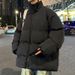 2025 Men's Cotton Robe Bread Robe Trendy Brand Down Cotton Port Wind Two Sided Wearing Cotton Robe Inside And Outside_viptrois.com
