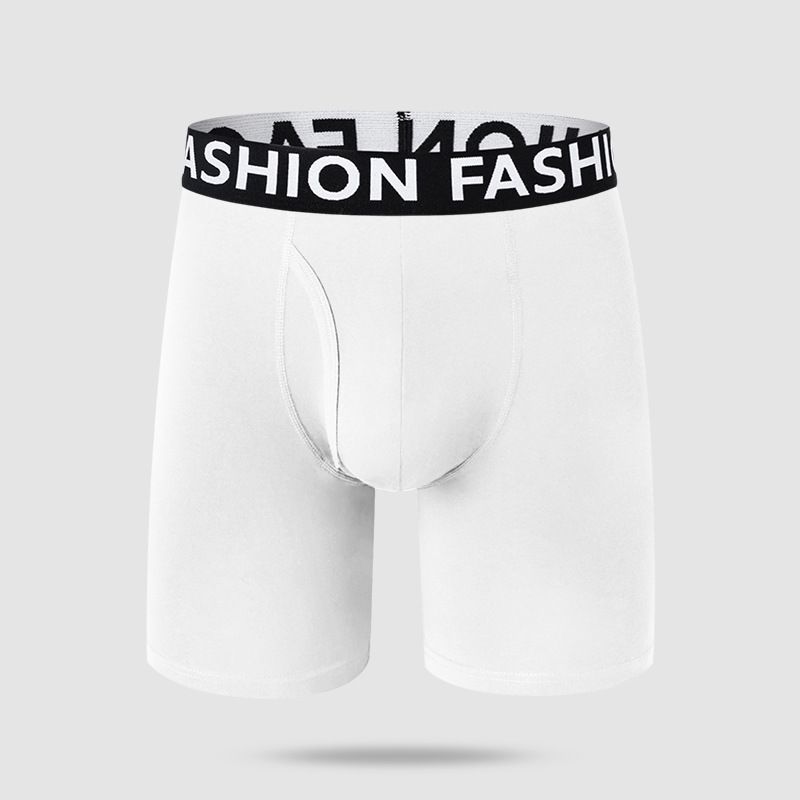 Pulse Cross-Border New European Men's Underwear Boys' Cotton Briefs Breathable Sports Large Size Extended Boxer Shorts_viptrois.com