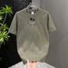 Men's Summer New Trend Solid Color Casual Thin Versatile Breathable Simple Round Neck Short Sleeve T-Shirt_viptrois.com