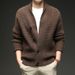 Loom Autumn Winter New European American Men's Tops Cross-Border Foreign Trade Cardigan High-Quality Business Casual Solid_viptrois.com