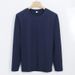 High-end Double-sided Liquid Ammonia Mercerized Long Sleeve Youth Versatile Solid Color Long-staple Non-iron Pure Cotton_viptrois.com
