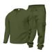 Men's Checkered Jacquard Knit Henley & Lounge Pants Set – Polyester Casual Two-Piece (6 Colors, S-XXXL)_viptrois.com