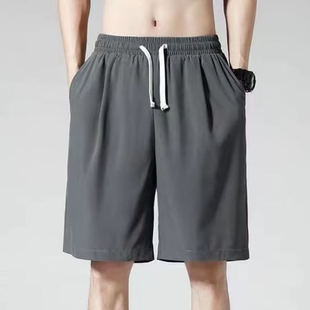 Men's Clothing Summer Thin Loose Large Size Outer Wear Big Pants Ice Silk Sports Shorts_viptrois.com