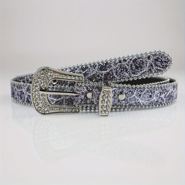 Rhinestone American Instagram style slim belt, fashionable and personalized sequin decoration, versatile women's jeans_viptrois.com