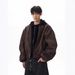 American Style Fake Two-Piece Flight Suit Jacket Men, Loose Hooded Oversized PU Leather Coat For Spring And Autumn 2025_viptrois.com