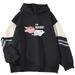 American Style Color Block Couple I'M HUNGRY Pullover Outerwear Cool Top Sweatshirt_viptrois.com