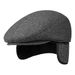 Autumn and Winter Men's Duck Tongue Thickened Ear Protection Elderly Middle aged Grandpa Dad Cotton Old Man Forward Hat_viptrois.com