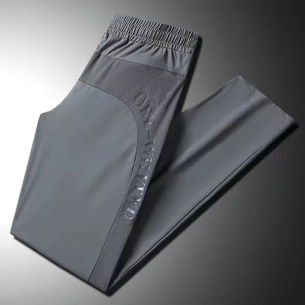 Men's Clothing Ice Silk Casual Pants Men Summer Outdoor Quick Drying Sports Straight Pants Thin Trousers Breathable Large Size Pants_viptrois.com