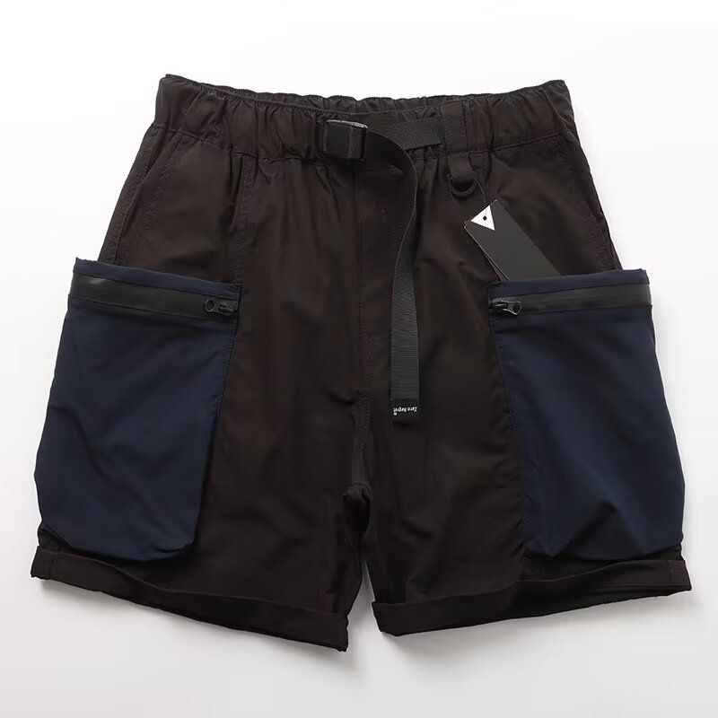 Men's Clothing Large Pocket Large Size Workwear Shorts Loose Quick Drying Casual Sports Handsome Belt Shorts_viptrois.com