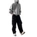 2025 European And American Trends New Autumn And Winter American Solid Color Loose Hooded Sweater Men And Women The Same Sweater Jacket_viptrois.com