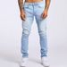 Loom Cross-Border European And American Sale New Men's Jeans Ins Trend Slim Fit Denim Trousers_viptrois.com