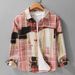 Trendy Brand Spliced Printed Long Sleeved Shirt For Men, Fashionable And Versatile, Youth Casual Loose Shirt_viptrois.com