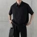 Men's Clothing Summer New Short Sleeved Polo Shirt For Men, Loose Lapel T Shirt, Textured Half Sleeved Casual Top_viptrois.com