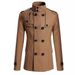 Loom Loom European American Spring And Autumn Multi-Button Stand Collar Slim Fit Woolen Export Trendy Men's Coat_viptrois.com