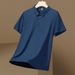 Men's High Quality Ice Silk Seamless Polo Shirt Solid Color Turn Down Collar Short Sleeve Business Casual Summer T-Shirt_viptrois.com