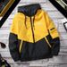 Men's Slim Fit Zip-Up Hooded Jacket – Lightweight Acetate Streetwear Coat For Teens & Young Adults Trendy Layering Piece For School & Urban Style_viptrois.com