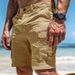Men's Clothing Foreign Trade Summer European Size Outdoor Solid Color Multi Pocket Versatile Shorts Men's Retro Workwear Shorts_viptrois.com