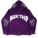 European And American Style Autumn New Women's Fashion Printed Color-Block Hooded Casual Sweatshirt For Women_viptrois.com